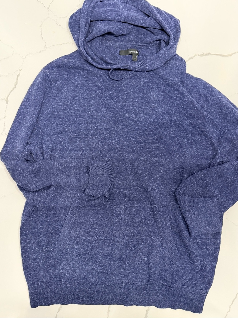 Hawker Rye Men’s Blue Hooded Pullover sweater